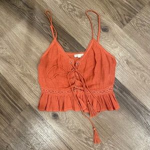 Coral crop top